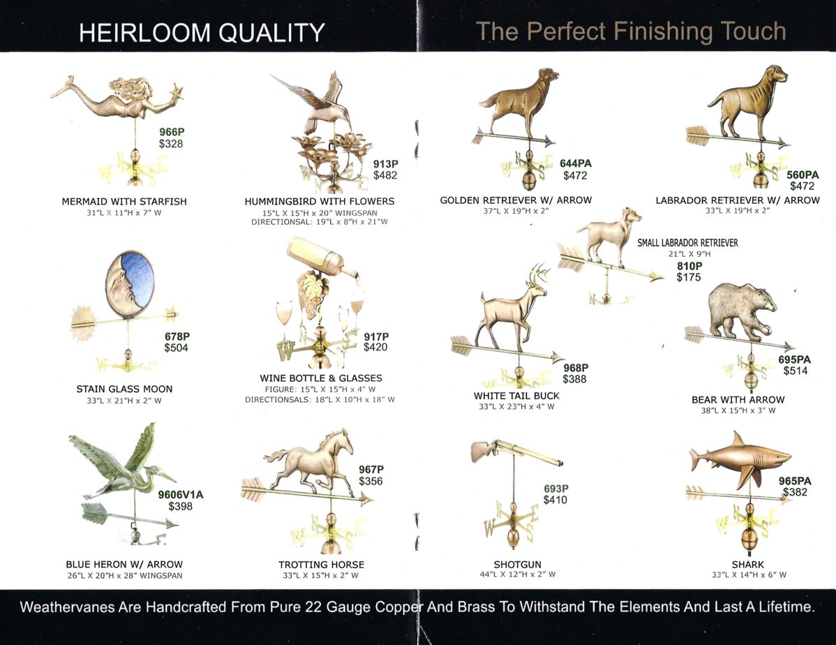 selection two of weather vane cupolas